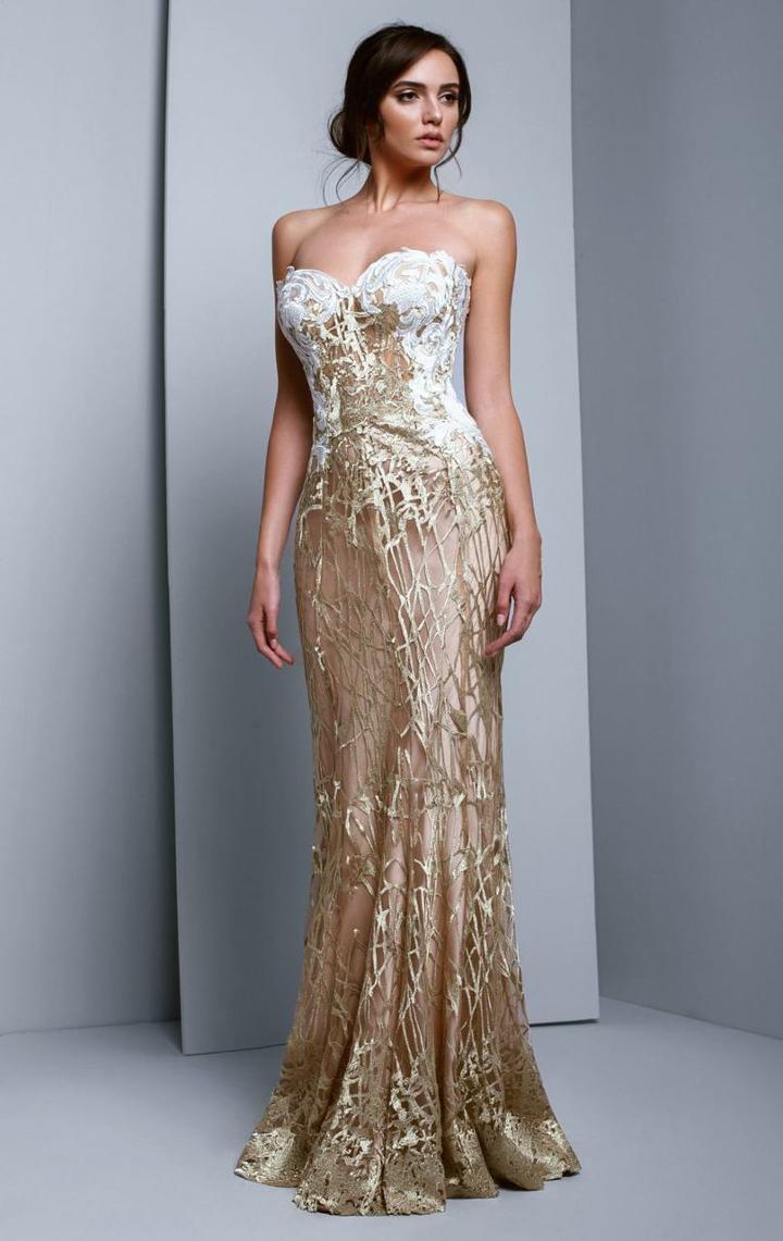 Beside Couture By Gemy - Bc1326 Embellished Strapless Sweetheart Evening Gown