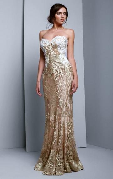 Beside Couture By Gemy - Bc1326 Embellished Strapless Sweetheart Evening Gown