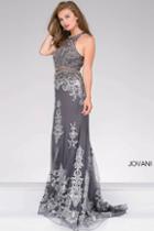 Jovani - Sleeveless Embroidered Prom Dress 48638