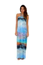 Del Mar Swimwear - Ella Column Dress In Blue