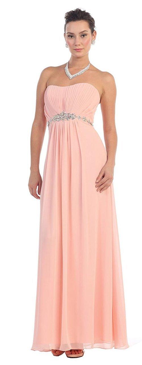 May Queen - Divine Sweetheart Chiffon A-line Long Dress Mq1036