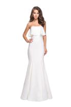 La Femme - 25419 Strapless Fitted Ruffled Mermaid Gown