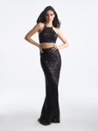 Madison James - 18-697 Sequin Two Piece Sheath Dress