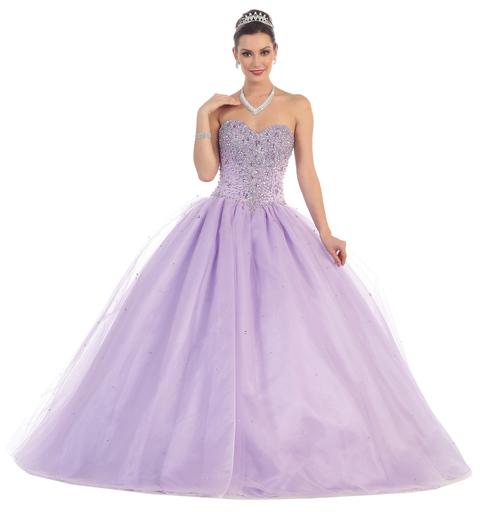 Strapless Rhinestone Ballgown