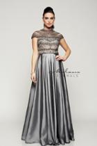 Milano Formals - Beaded Taffeta Evening Gown E2103