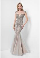 Terani Evening - Illusion Bateau Mermaid Dress 1711gl3551