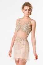 Terani Couture - 1524h0024a Illusion Jewel Neck Sheath Dress