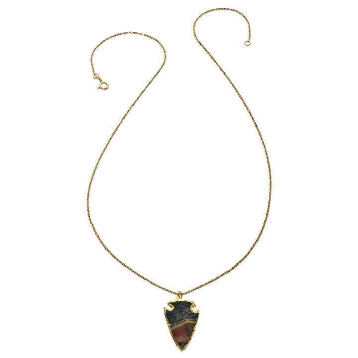 Heather Hawkins - Kiss Necklace In Jasper Agate Arrowhead