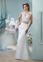 Enchanting By Mon Cheri - 116131 Lace Cropped Top Trumpet Bridal Gown