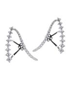 Cz By Kenneth Jay Lane - Round And Pave Cz Linear Crawler