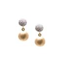 Tresor Collection - Lente Earrings With Pave Diamond In 18k Yellow Gold Style 2
