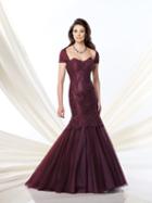 Montage By Mon Cheri - 214956 Strapless Gown With Matching Shrug