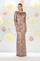 May Queen - Regal Lace Jewel Illusion Sheath Gown Mq1435