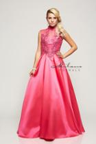 Milano Formals - High Neck Illusion Evening Gown E2118