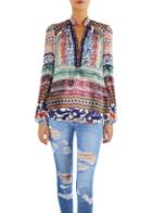 Johanne Beck - Front Placket Blouse Ethnic Boho