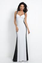 Intrigue - Bejeweled Queen Anne Neckline Sheath Dress 30