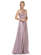 Dancing Queen - 2017 Illusion Halter A-line Gown