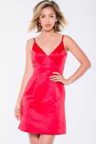 Jovani - Jvn39353 Satin V-neck Sheath Dress