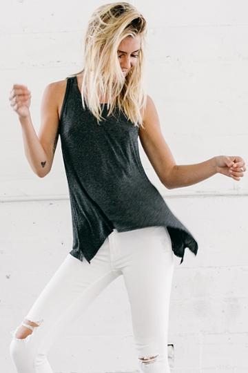 Joah Brown - Perfect Shape Tank In Charcoal