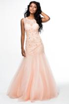 Brit Cameron - 16353 Beaded Sleeveless Mermaid Dress