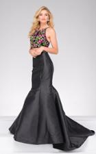 Jovani - 41630a Two-piece Floral Mermaid Evening Gown