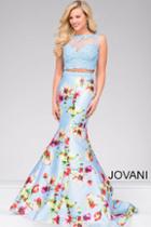 Jovani - Two Piece Mermaid Dress 49989