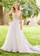 Enchanting By Mon Cheri - 118137 Beaded Lace Organza Wedding Gown