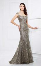 Montage By Mon Cheri - 217943 Square Neck Sequined Evening Gown