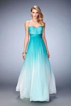 La Femme - 22880 Ombre Sweetheart Chiffon A-line Dress
