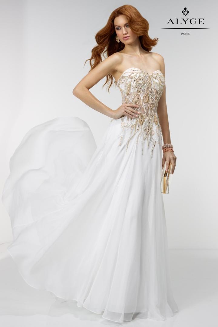 Alyce Paris - 6532 Prom Dress In Ivory Gold
