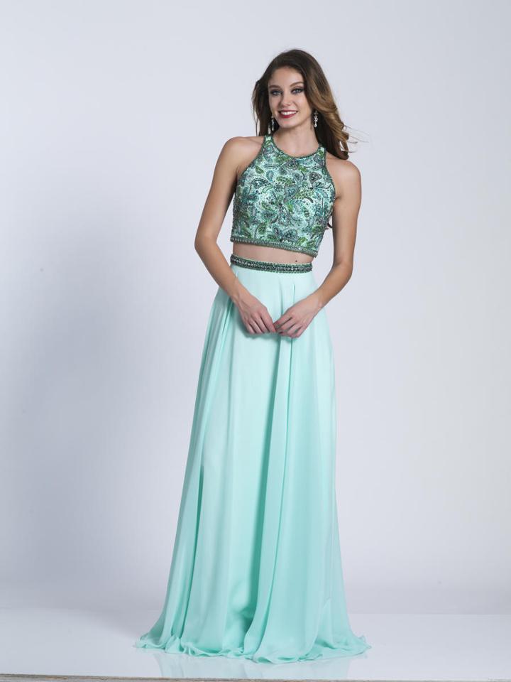 Dave & Johnny - 3341 Bedazzled Two Piece A-line Dress