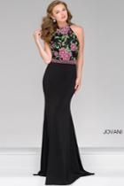 Jovani - Fitted Backless Prom Dress 48960