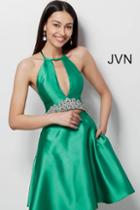 Jovani - Jvn63123 Two Piece Embellished Halter A-line Dress