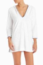 Helen Jon - Hooded Terry Cover Up - Santorini