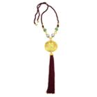 Ben-amun - Silk Road Empress Medallion Pendant Tassel Necklace