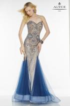 Alyce Paris - 6528 Prom Dress In Navy Gold