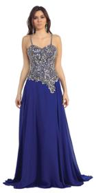 May Queen - Sleeveless Jewel Embellished A-line Dress Rq7144