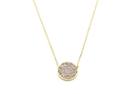 Tresor Collection - 18k Yellow Gold Necklace With 20mm Diamond Signature Logo Pendant