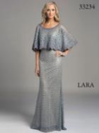 Lara Dresses - Embellished Shawl Sheath Evening Gown 33234