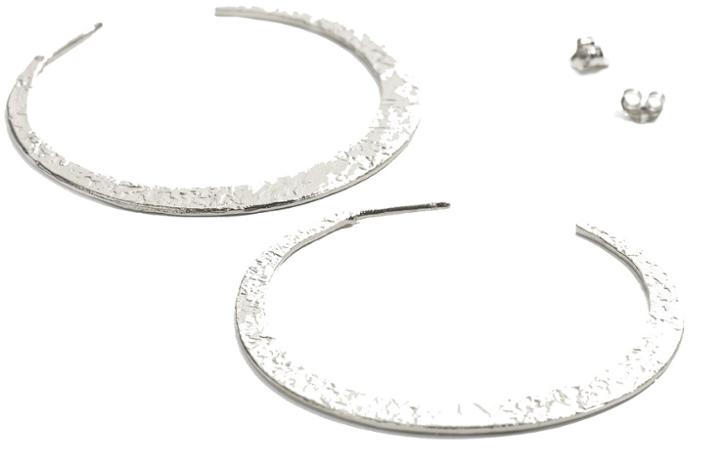 Nina Nguyen Jewelry - Crescent Hoops Silver Earrings