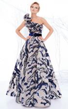 Mnm Couture - N0197 Ruffled Asymmetrical Neckline A-line Gown