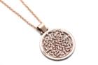 Tresor Collection - Signature Logo Diamond Pendant In 18k Rose Gold