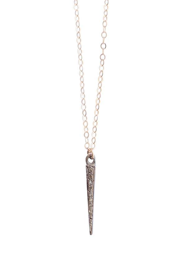 Heather Gardner - Pave Diamond Spike Necklace