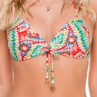 Luli Fama - Wild Heart Crystalized Molded Push Up Bandeau Halter In Multi-color (l510435)