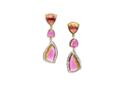 Tresor Collection - Bicolor Tourmaline And Diamond Earring In 18kt Yellow Gold