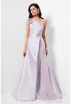 Terani Evening - Stylish Rosette Asymmetric A-line Gown 1711m3359