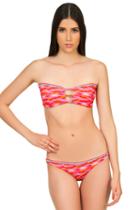 Caffe Swimwear - Bandeau Top/hand Woven Bottom In Fuschia