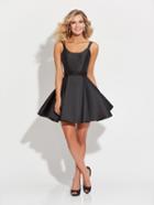 Madison James - 17-508 Beaded Scoop Neck A-line Dress