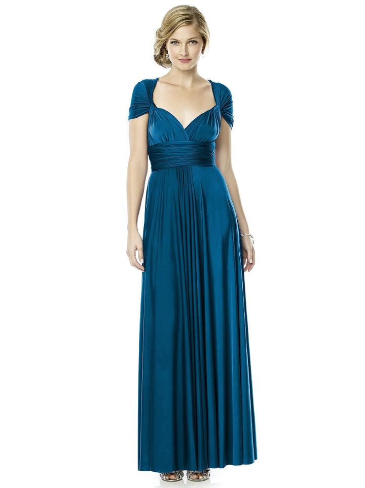 Dessy Collection - Mj-twist2 Dress In Ocean Blue