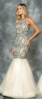 Colors Couture - J040 Glimmer Embellished Mermaid Evening Dress